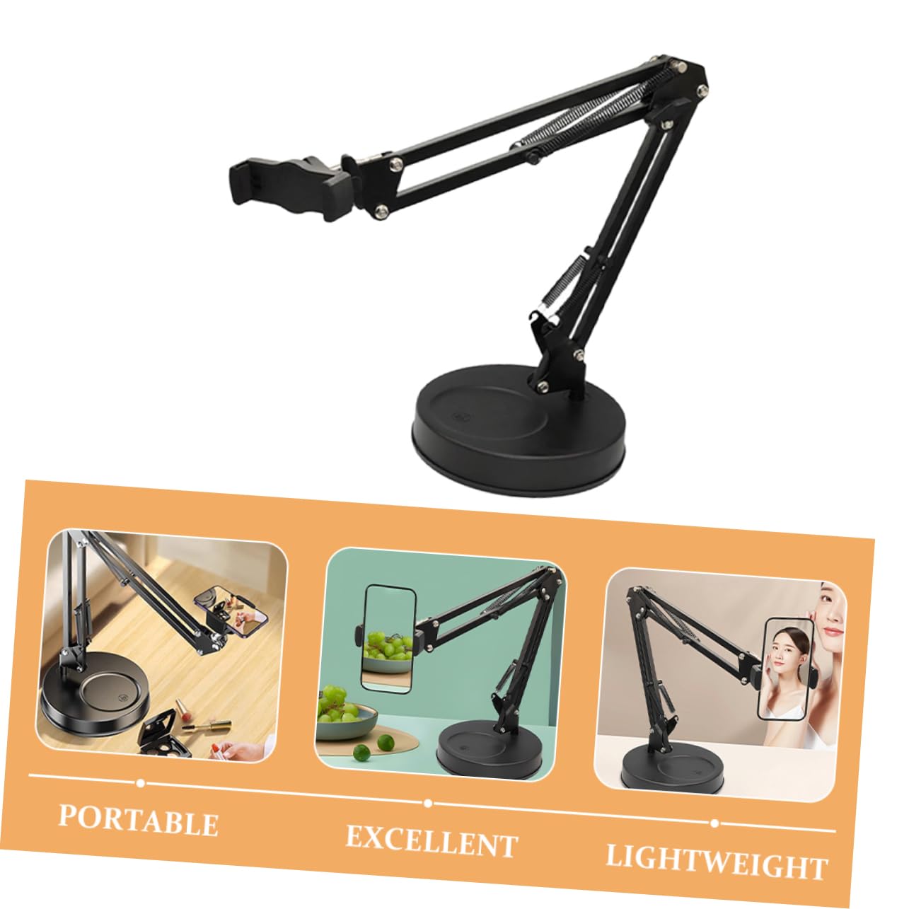 HOMSFOU Supporto Per Smartphone e Stand Per Cellulare Pratico e Stabile Per Ufficio e Casa Design Elegante e Struttura Razionale Per Uso Su Scrivania