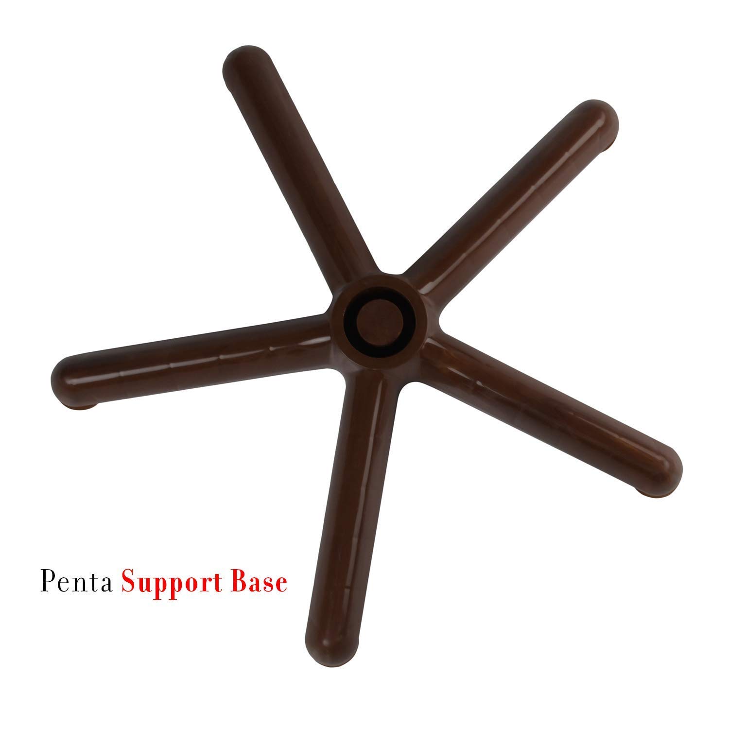HomiQ Supreme Penta Round Plastic Table for Home | Office | Indoor&Outdoor Use (Color: Globus Brown; Qnt: 1 Pcs.) 4