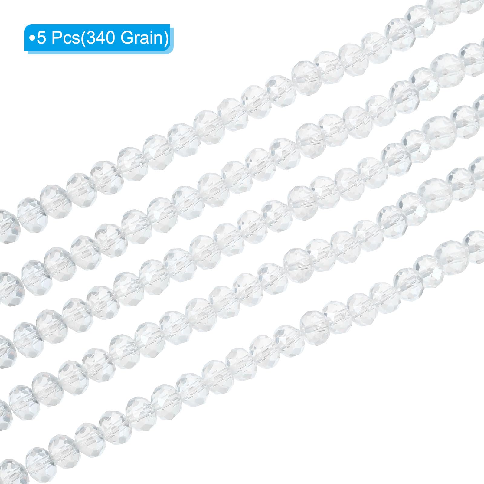 PATIKIL 8 mm Briolette Rondelle Glass Beads - Image 3