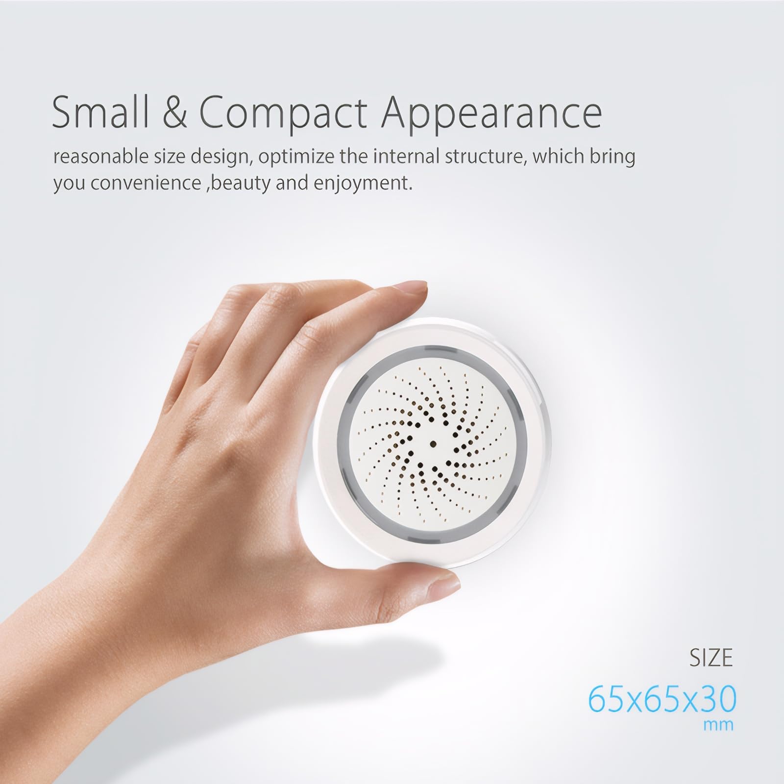 Mengshen Alarme WiFi Intelligente Sirène d'Alerte Forte de 100 dB avec Lumière Stroboscopique pour la Sécurité à Domicile et Contrôle à Distance via l'application Fonctionne avec Tuya/Smart Life/Alexa