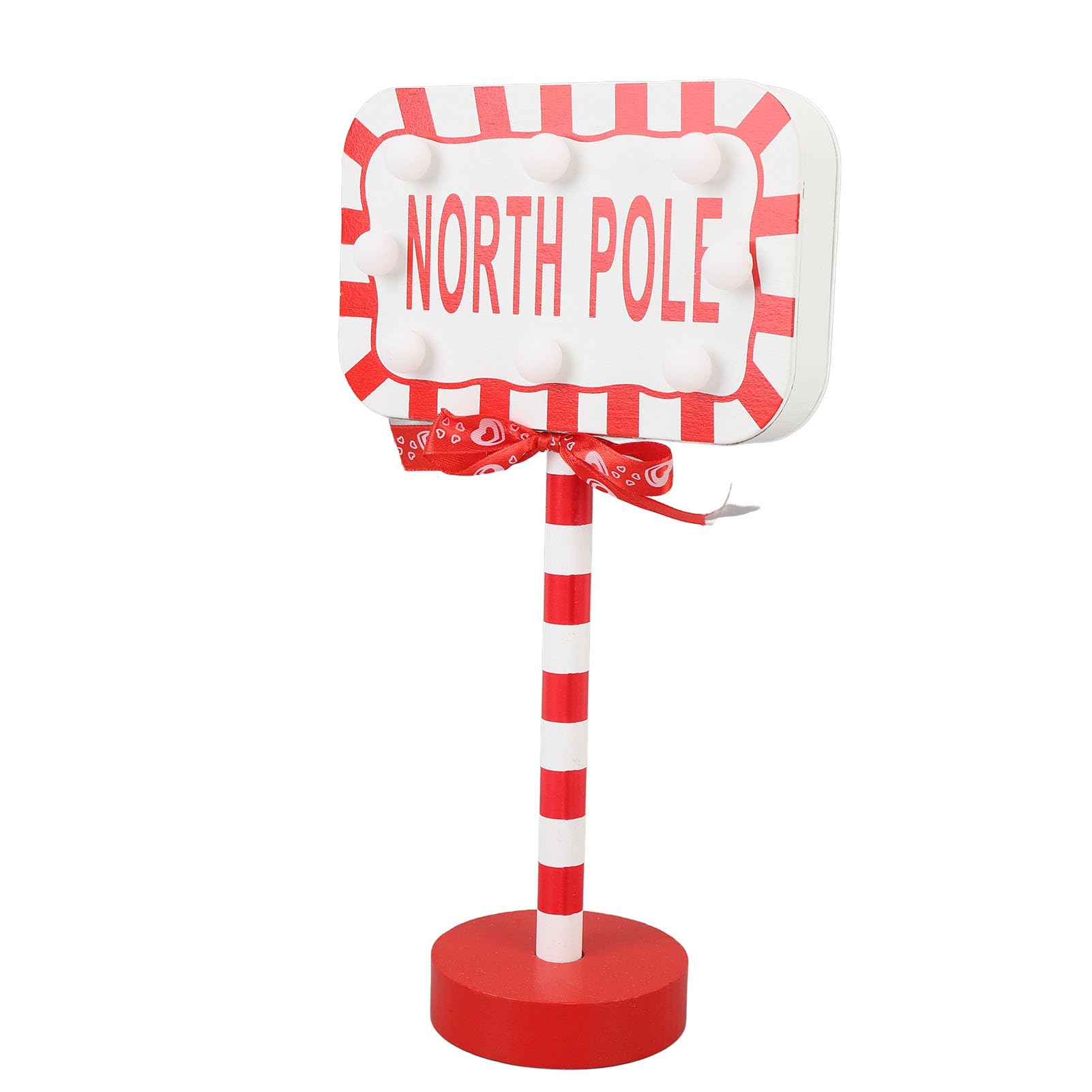 Xmas LED Street Lamp North Pole Sign - Ing Tery Operated Tabletop Night Light for Holiday Party Decor
