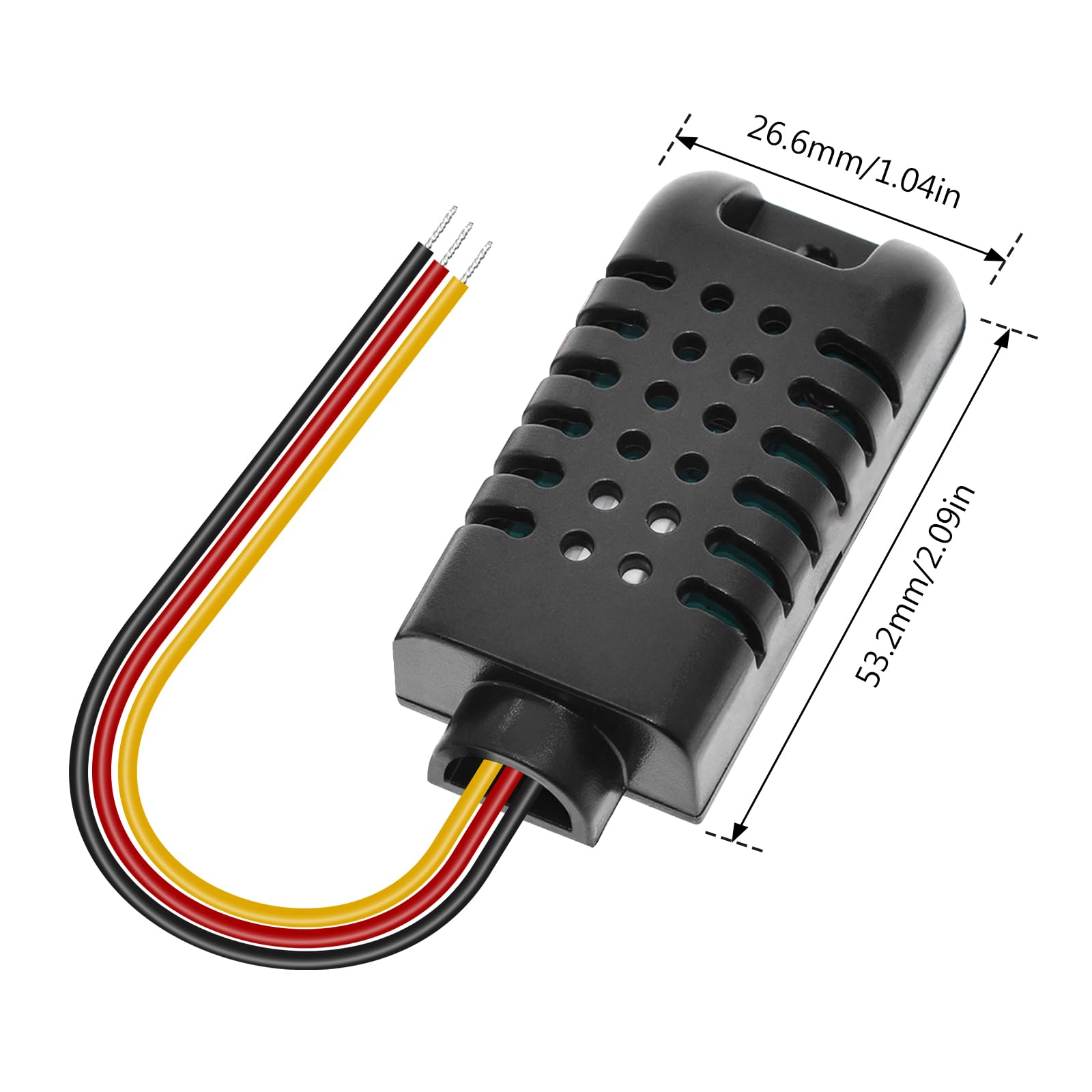 DHT21/AM2301A - Sensor digital de temperatura y humedad (4 unidades, DHT21/AM2301A), color negro