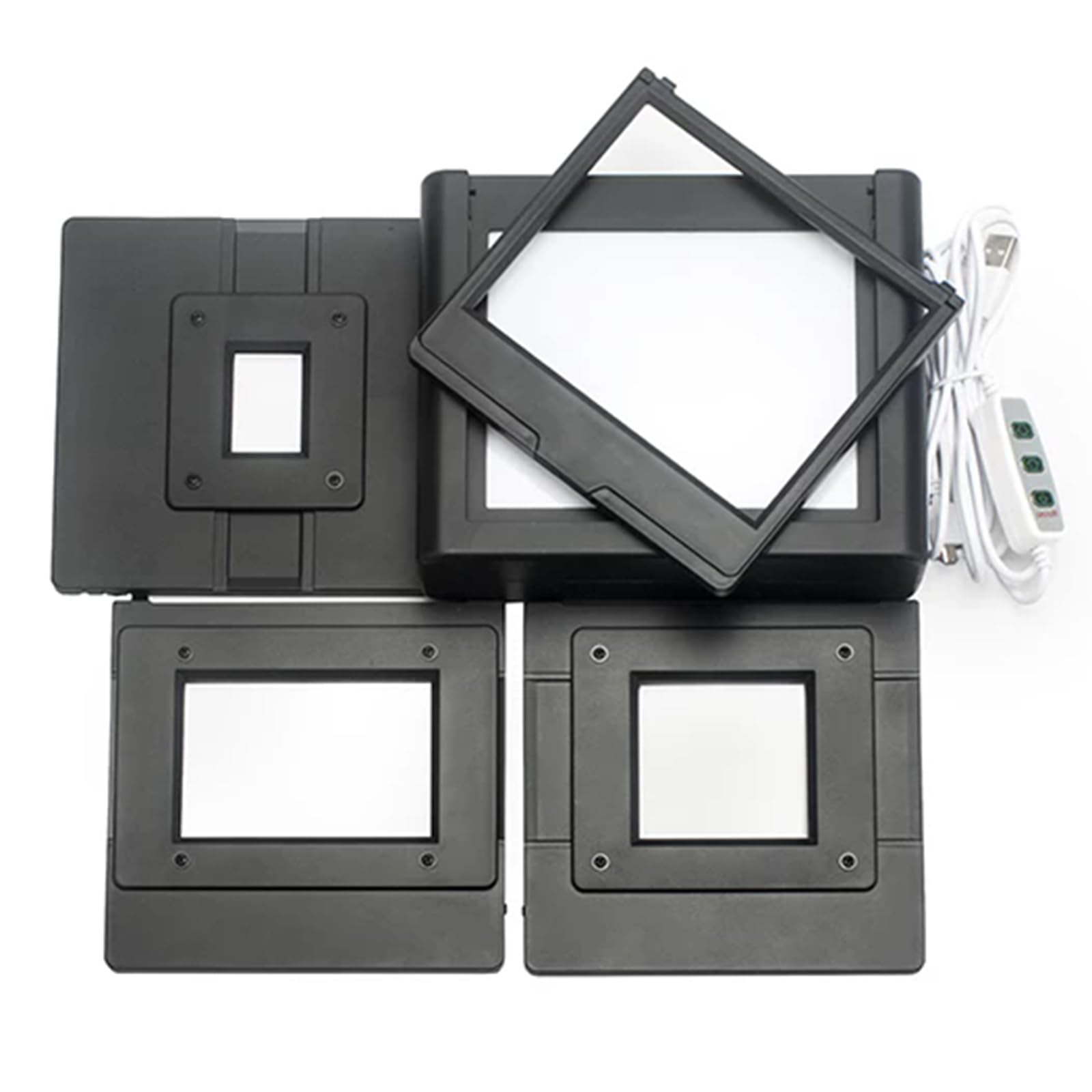 Scanner De Films Mobile, Kit Adaptateur De Numérisation De Diapositives, Boîte À Lumière LED, avec Porte-Films 35 Mm, 120 Et 4x5, pour La Conversion De Négatifs Dappareils Photo Reflex