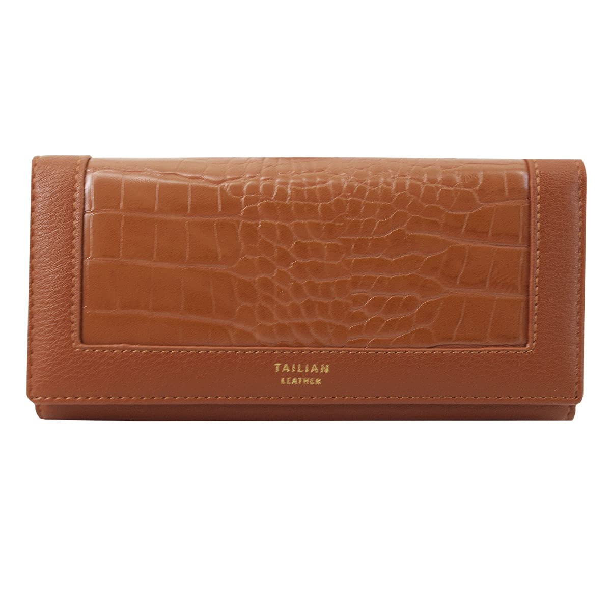 Aisi Women Men Leather Wallet Embossed Crocodile Clutch Wallet Credit Card Holder