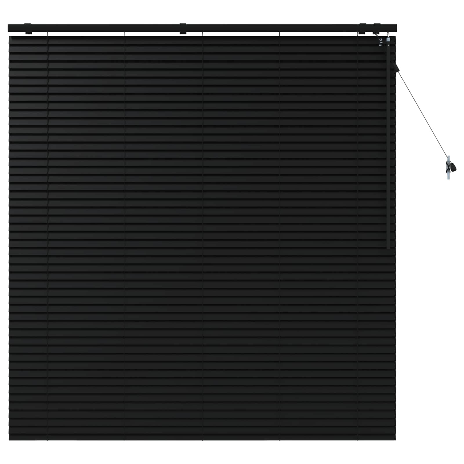 Persiana veneciana de madera negra 160x160 para regulación de luz en hogar