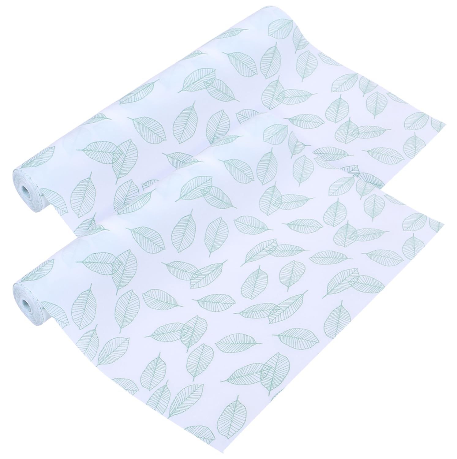 Kuber Industries Pack of 2 Shelf Liner | 1.5 Meter EVA Kitchen Cabinet Shelf Mat | Anti-Slip Bathroom Mat | Fridge Mat | Table Mat | Green Leaf Print Wardrobe Mat | White (B0C7BZY7R1) Amazon Price History, Amazon Price Tracker