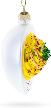 Gourmet Deviled Egg Glass Christmas Ornament