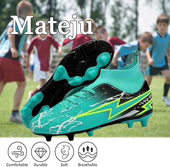 Chaussures Entrainement Garçons Filles Chaussures Football Enfants Unisexes - Antidérapantes Respirantes Taille 32 Vert Baskets Foot Sans Lacets Antidérapantes