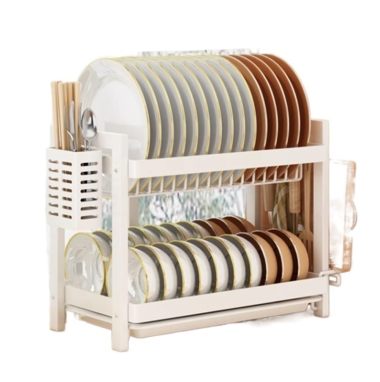 ROHCGHC Kitchen draining rack, Dish Rack Drainer Metal Bowl Plate Drying Spice Storage Sink Holder Tableware Drainboard Drainers