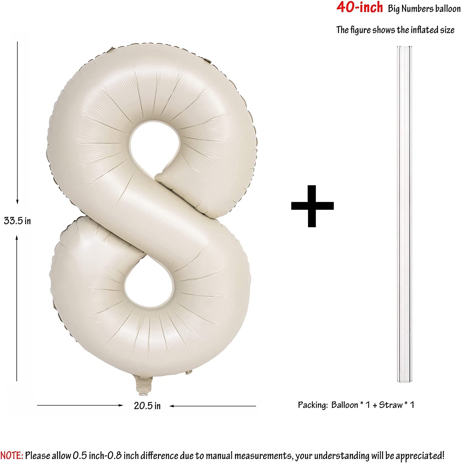 Red 0 balloon 40 Inch Giant Helium Foil Number 0 to 9 Red Balloon Birthday Wedding Party Digital Decorations (Number 0) — view 490