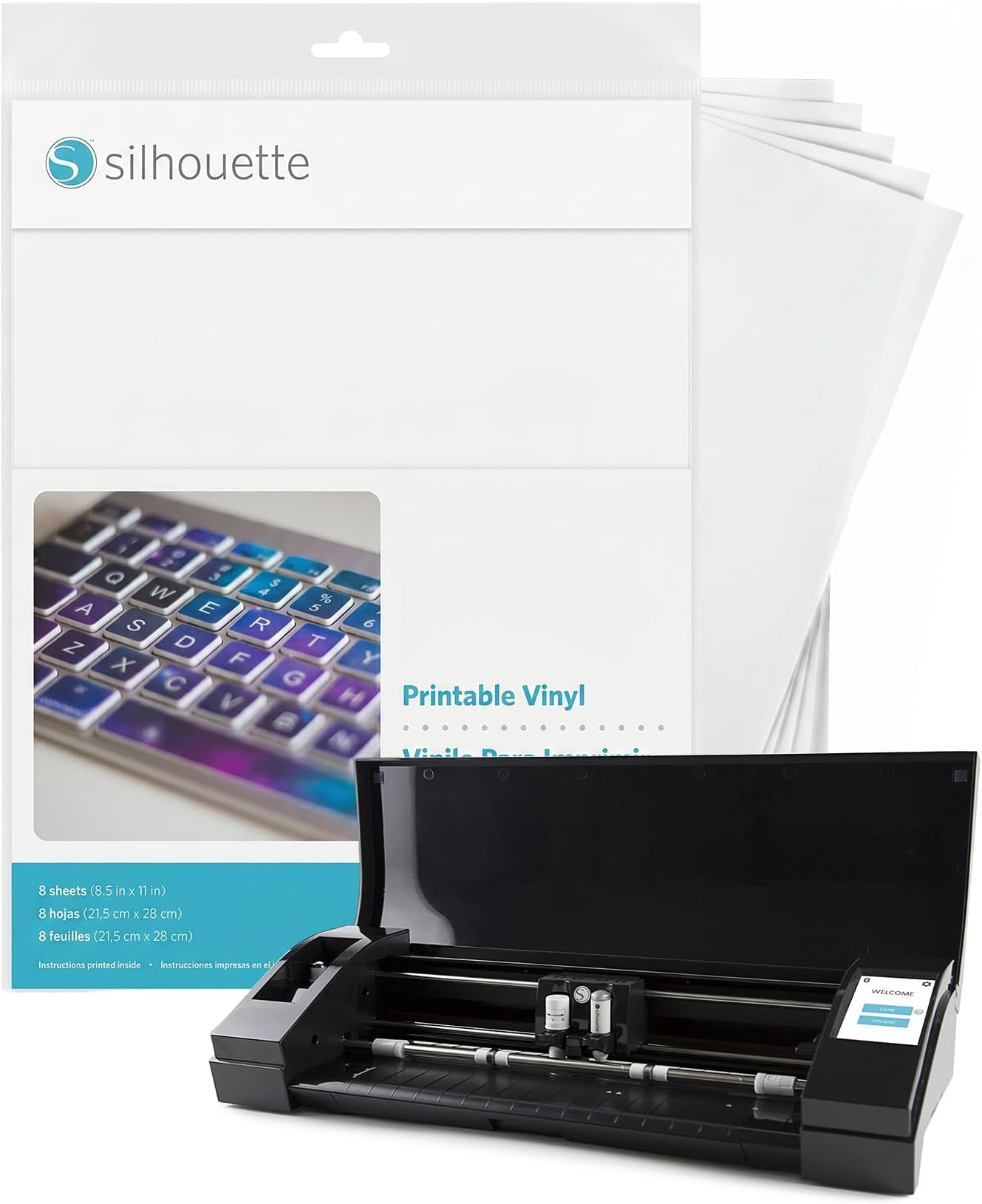 Silhouette Vinyl-Print 8.5 in x 11 in Silhoeutte Printable Vinyl
