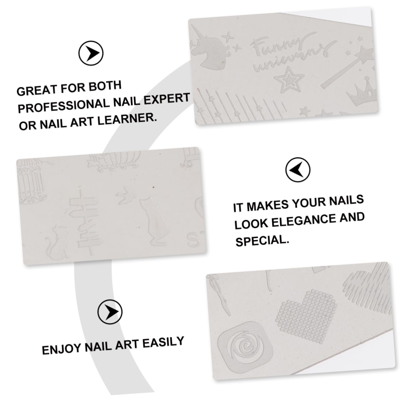 minkissy 18pezzi Templatper Decorazione Unghie Acciaio Con Vari Motivi Di Stamping Per Manicure Facile Da Usare Per Ogni Occasione