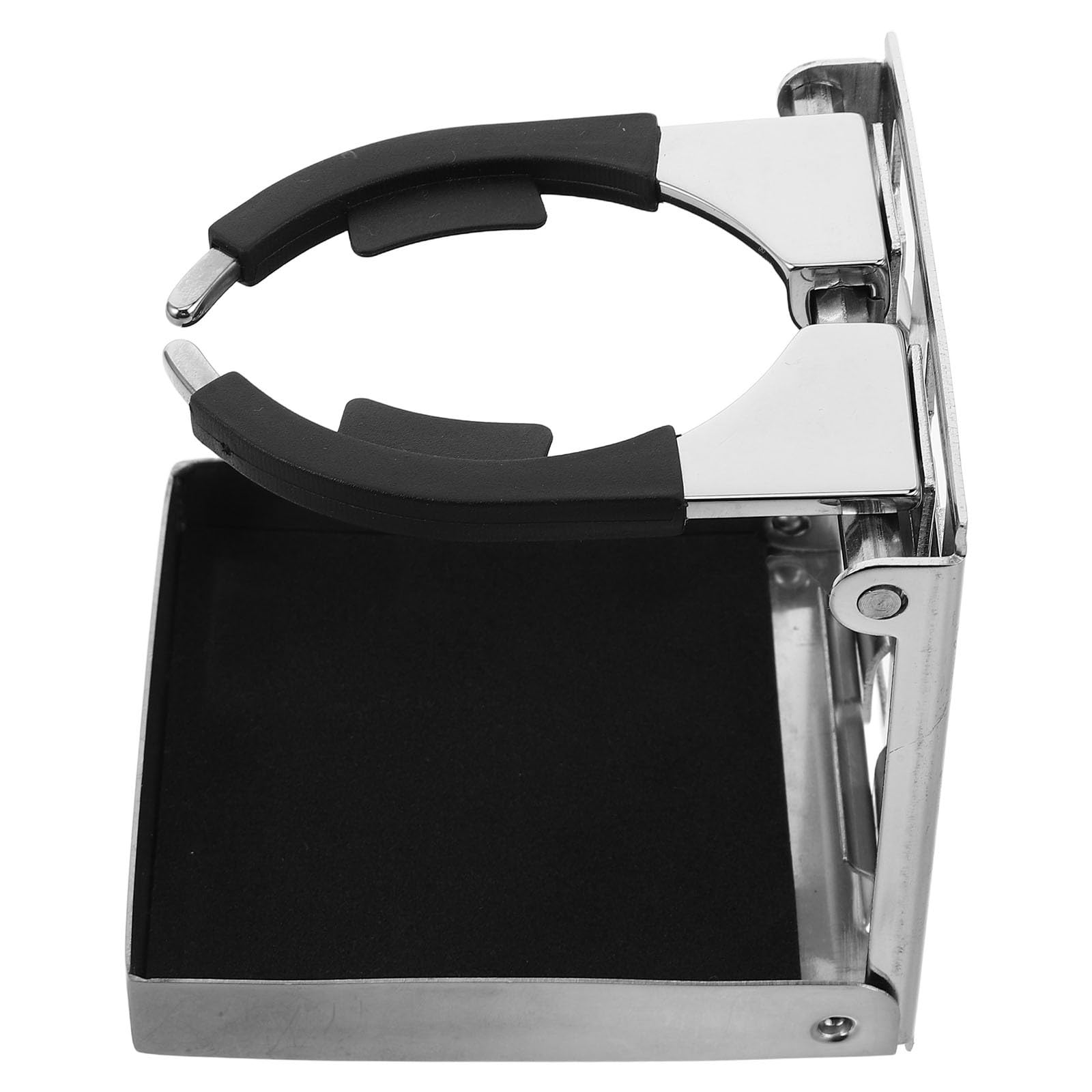 Ciieeo Porte-Gobelet Pliable en Acier Inoxydable Petit Format Support Réglable pour Bouteilles et Gobelets Vis de Fixation pour Bateaux Camping-Cars et Véhicules de Loisirs