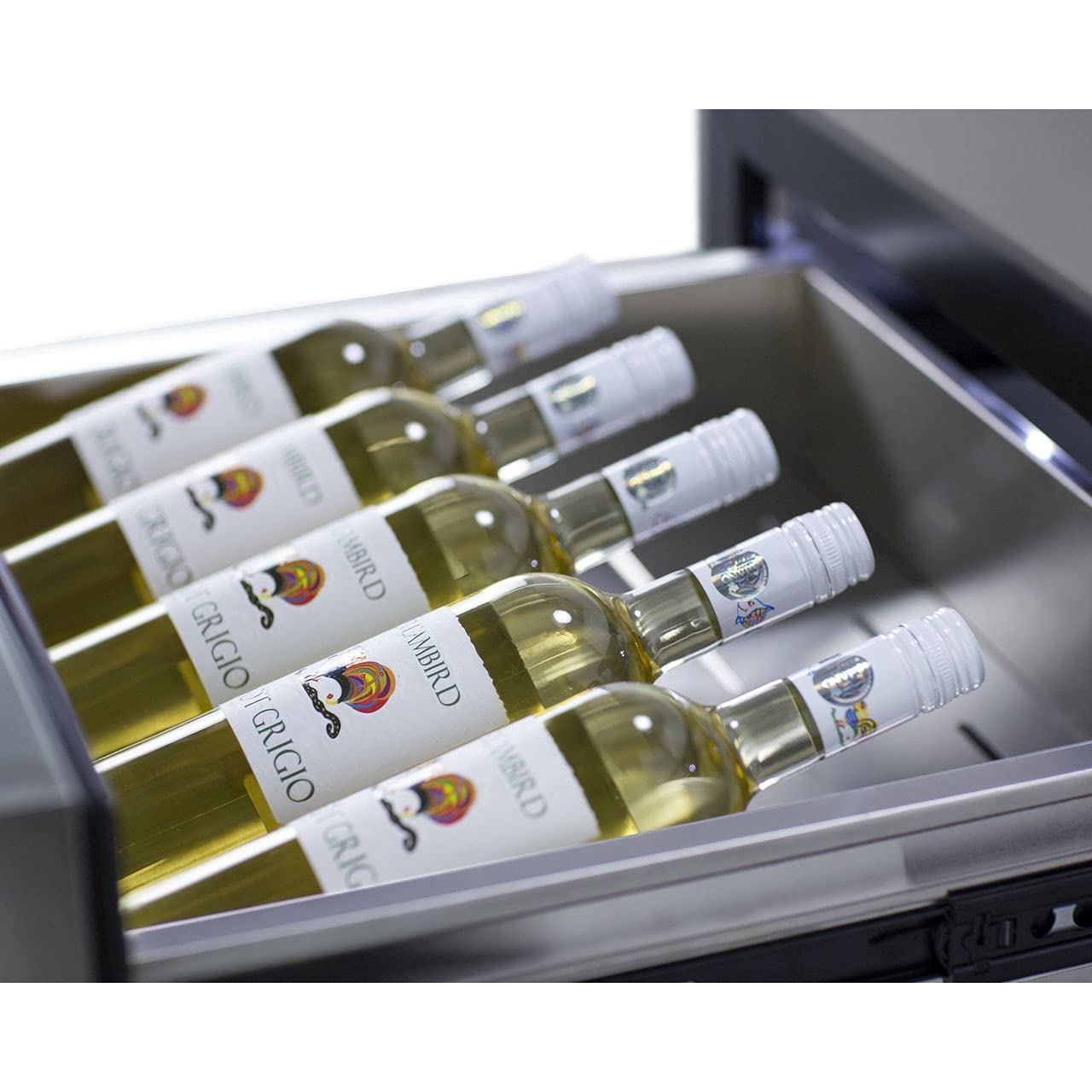 Summit Appliance Scr615tdcss 24" Wide Built-In Beverage Refrigerator With Top Drawer, Stainless Steel Interior, 4.76 Cu.Ft Capacity, Automatic Defrost, LED Lighting, Digital Thermostat, Sabbath Mode on Fridge.com - View 2