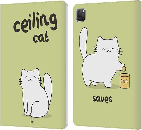 Miniatura 13 de Head Case Designs Ceiling Cat Saves Vanilla Ceiling Cat Vs Basement Cat Leather Wallet Case Compatible with Apple iPad Air 2 (2014) Gato de techo