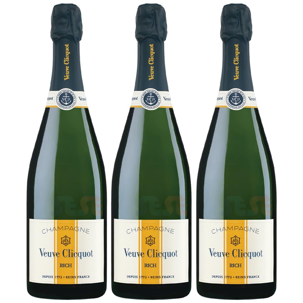 Veuve Clicquot 750ml ヴーヴクリコ　リッチオンアイス Amazon.co.jp: 正規品 ヴーヴ・クリコ リッチ オン アイス 750ml 3本