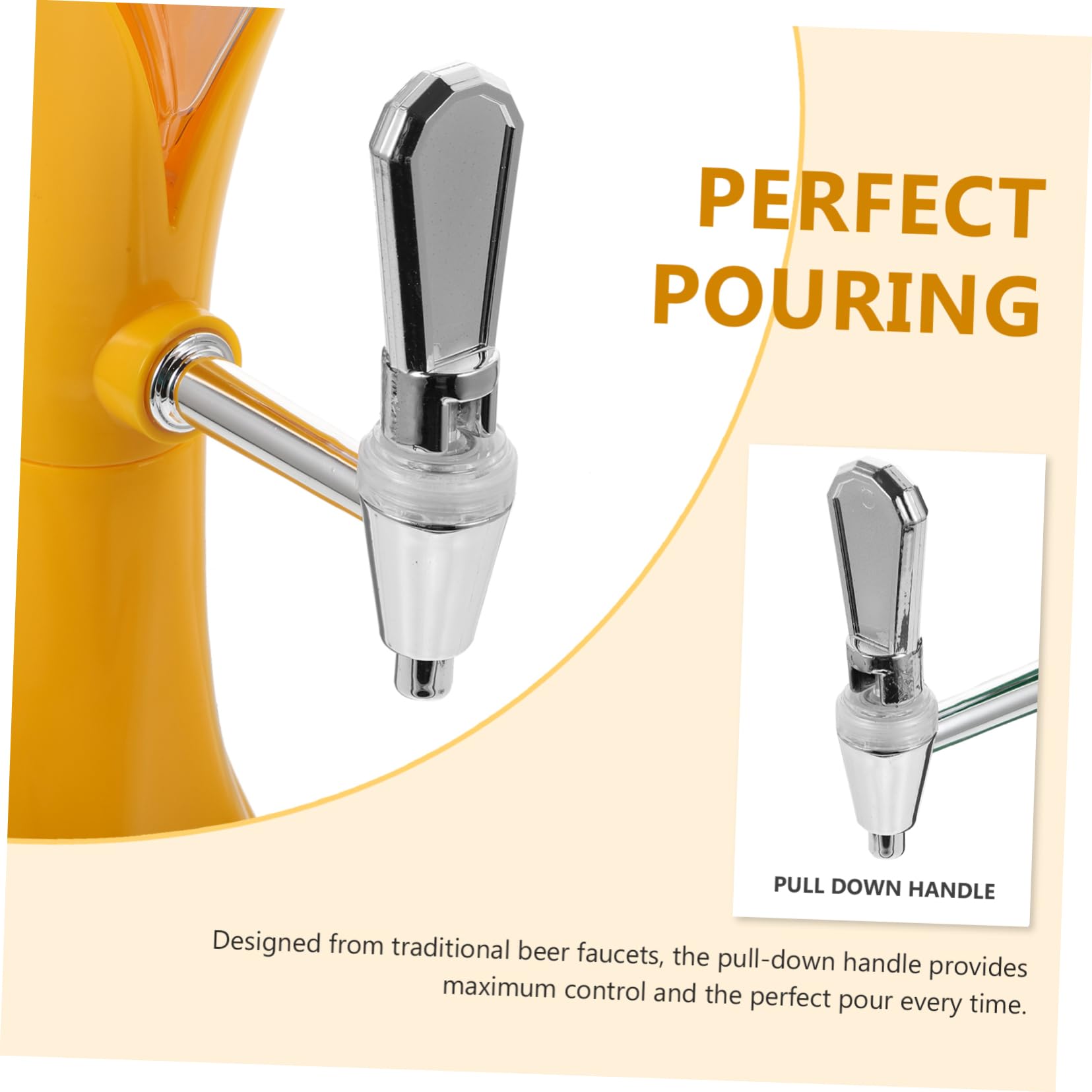 Cabilock Dispensador De Cerveza A Prueba De Fugas 1 Grifo Creativo Para Bebidas Dispensador De Cócteles De Plástico Amarillo De 1 5 L