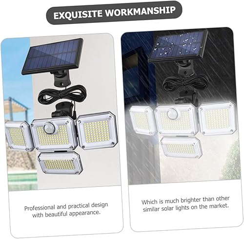 Miniatura 8 de Yardwe 1 Unidades Solar Luces Al Aire Libre Jardín Solar Lámpara Led Faroles Aplique De Pared Lámpara Outsdie Alimentado Por El Sol Escalera De