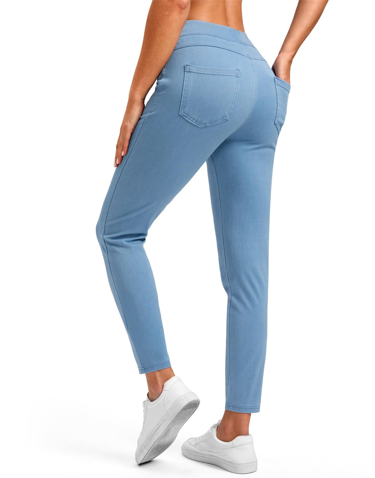 Rammus Jeggings Pull on Stretchy Jeans for Women High Waisted Skinny Jean Leggings Tummy Control Denim Pants with