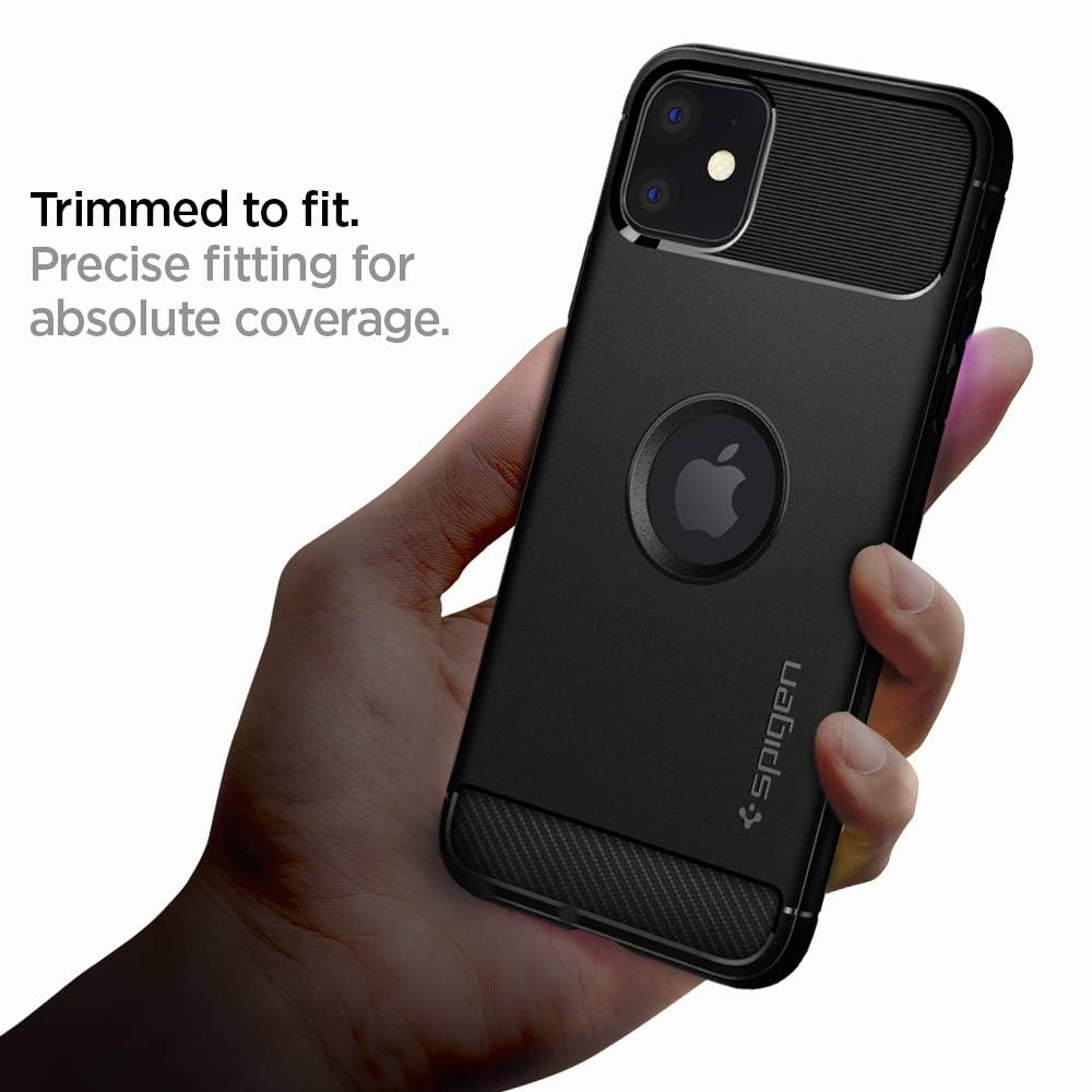 Apple - ryoniPhone 11 128GB ブラック美品spigenケース付き Amazon.com: Spigen Rugged Armor Designed for iPhone 11 Case