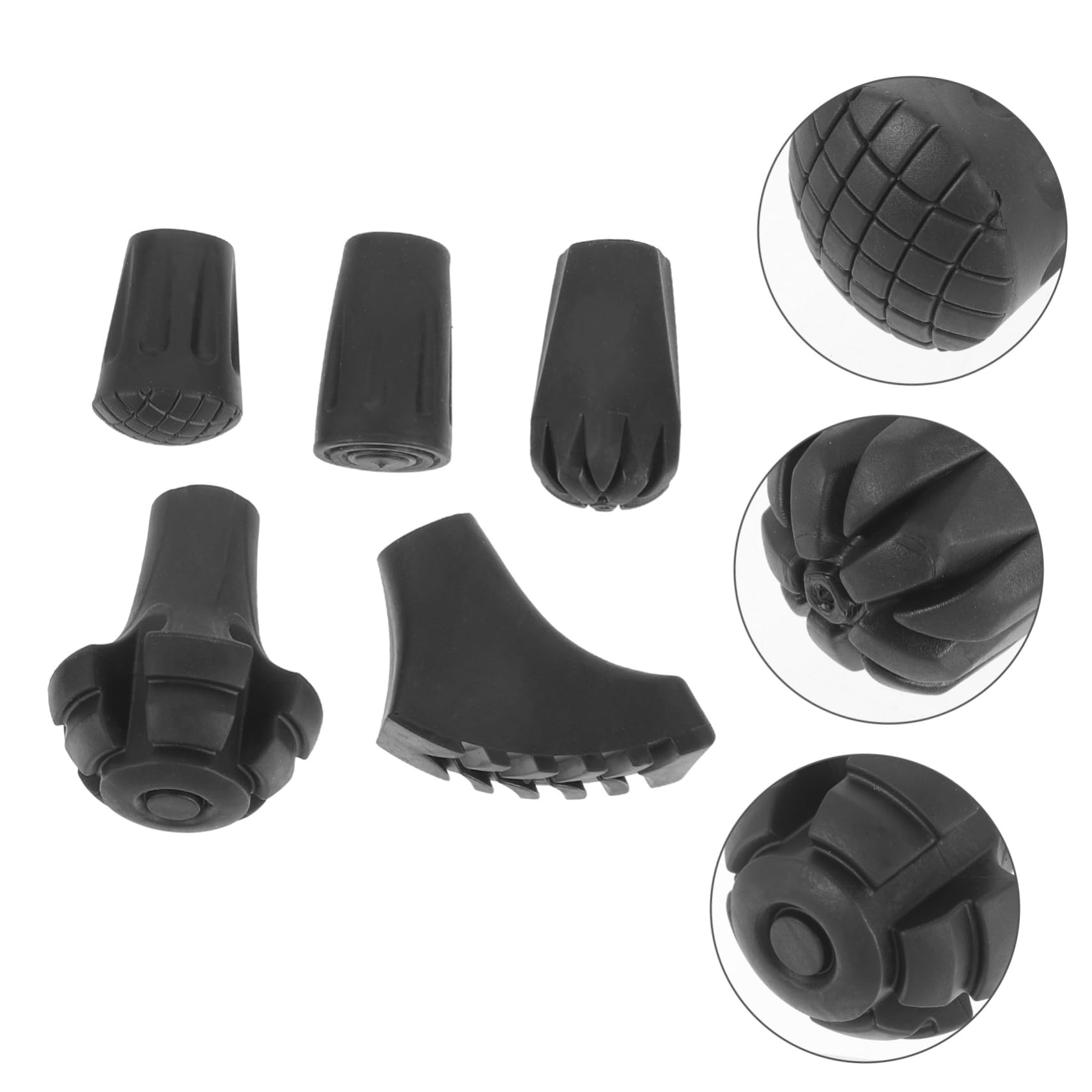 BESPORTBLE Almohadillas para Bastones De Trekking Accesorios para Bastones De Senderismo Muleta Bandeja De Andador para Andador Plegable Accesorios De Caña Bastón Caucho