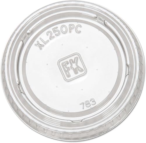 Miniatura 2 de Fabri-Kal Tapas de taza de porciones, se adapta a tazas de 1.5 oz a 2.5 onzas, transparente, 125manga, 20 mangascartón