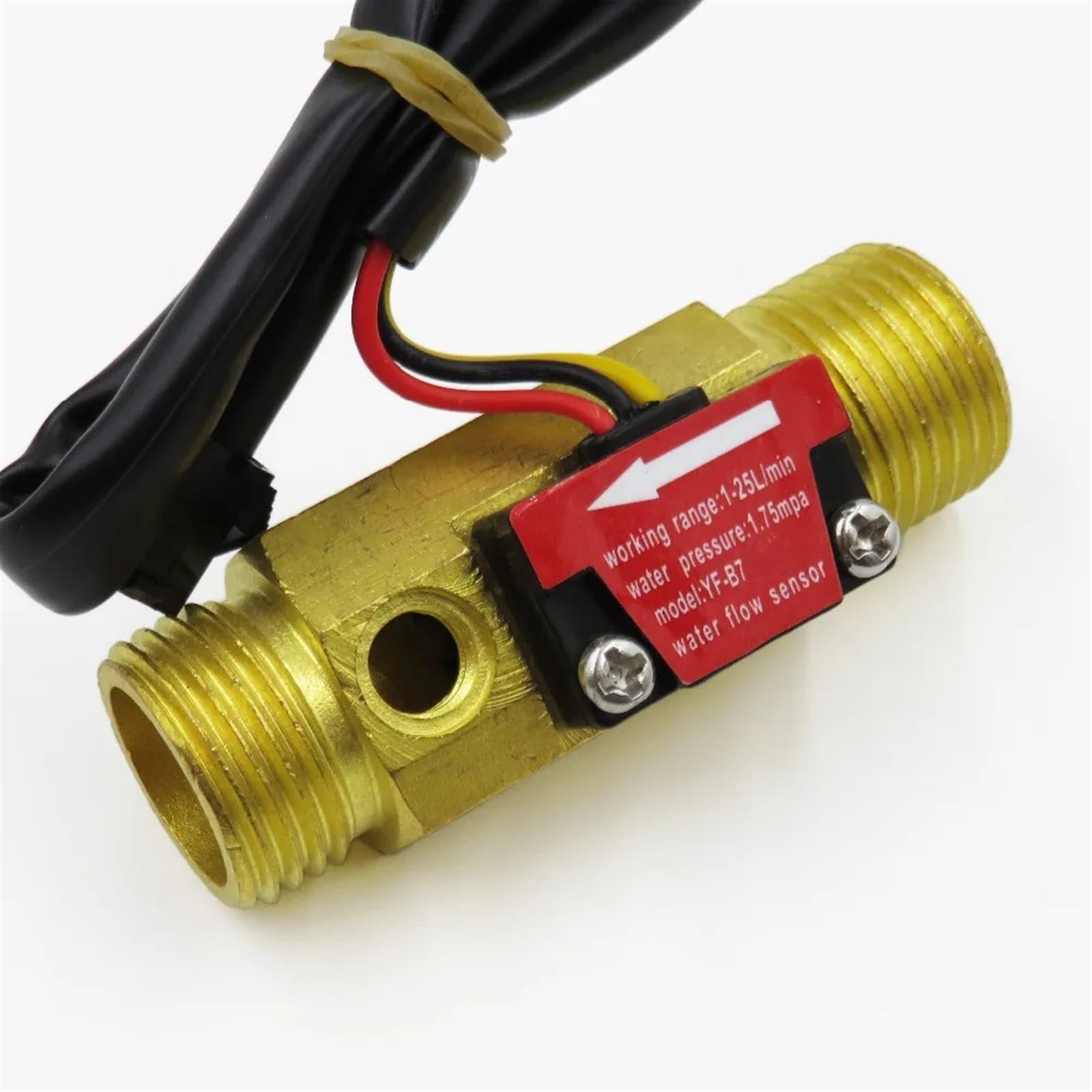 Débitmètre à turbine DN15 G1/2 avec capteur de température précis pour circuit d'eau 1-25L/min