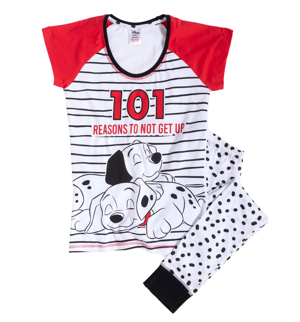 Tdp Textiles Women's White 101 Dalmatians Spotty Disney Pyjamas /Off