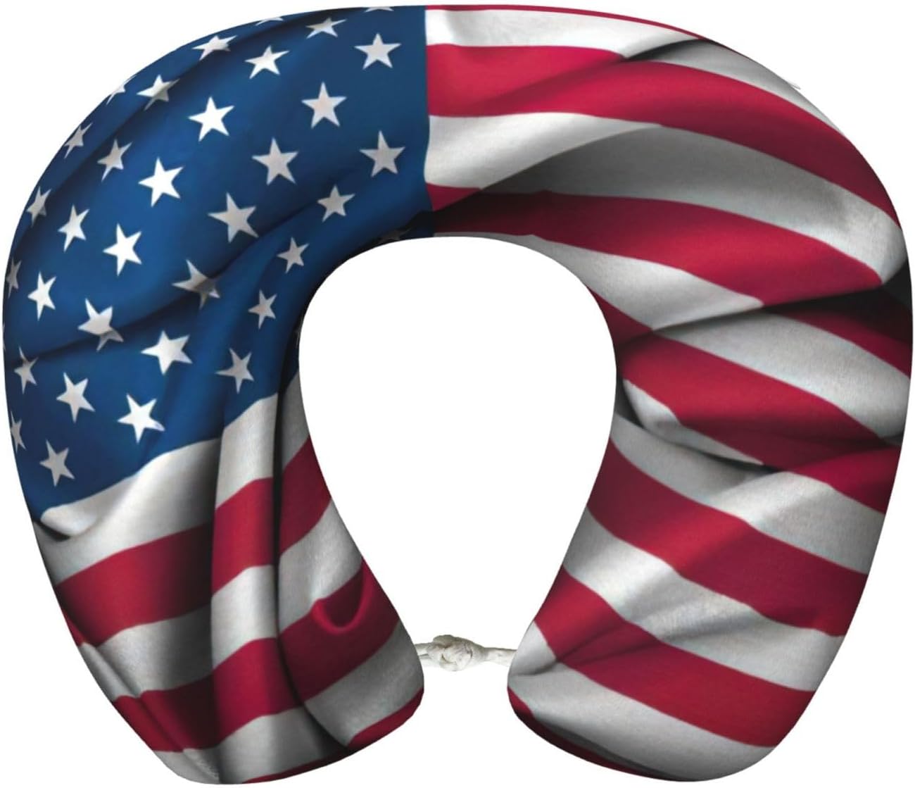 YQxwJL Oreiller en mousse à mémoire de forme imprimé drapeau américain 2, oreillers de voyage confortables pour avions avec design léger