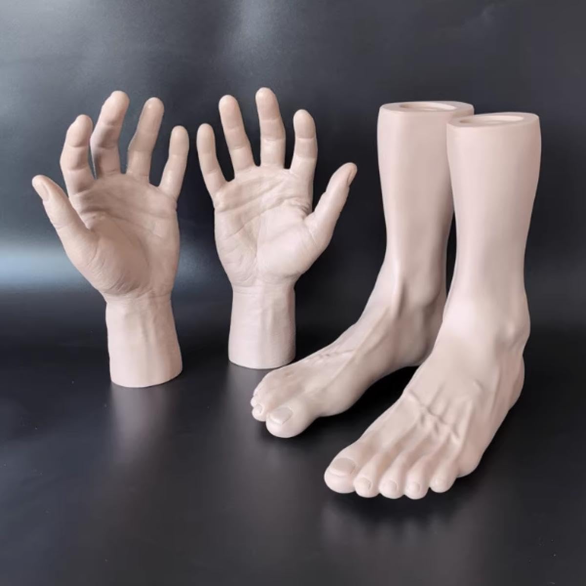 YJIUYUANQ Male Hands and Feet Model Set Display Model Clothing Store Displays