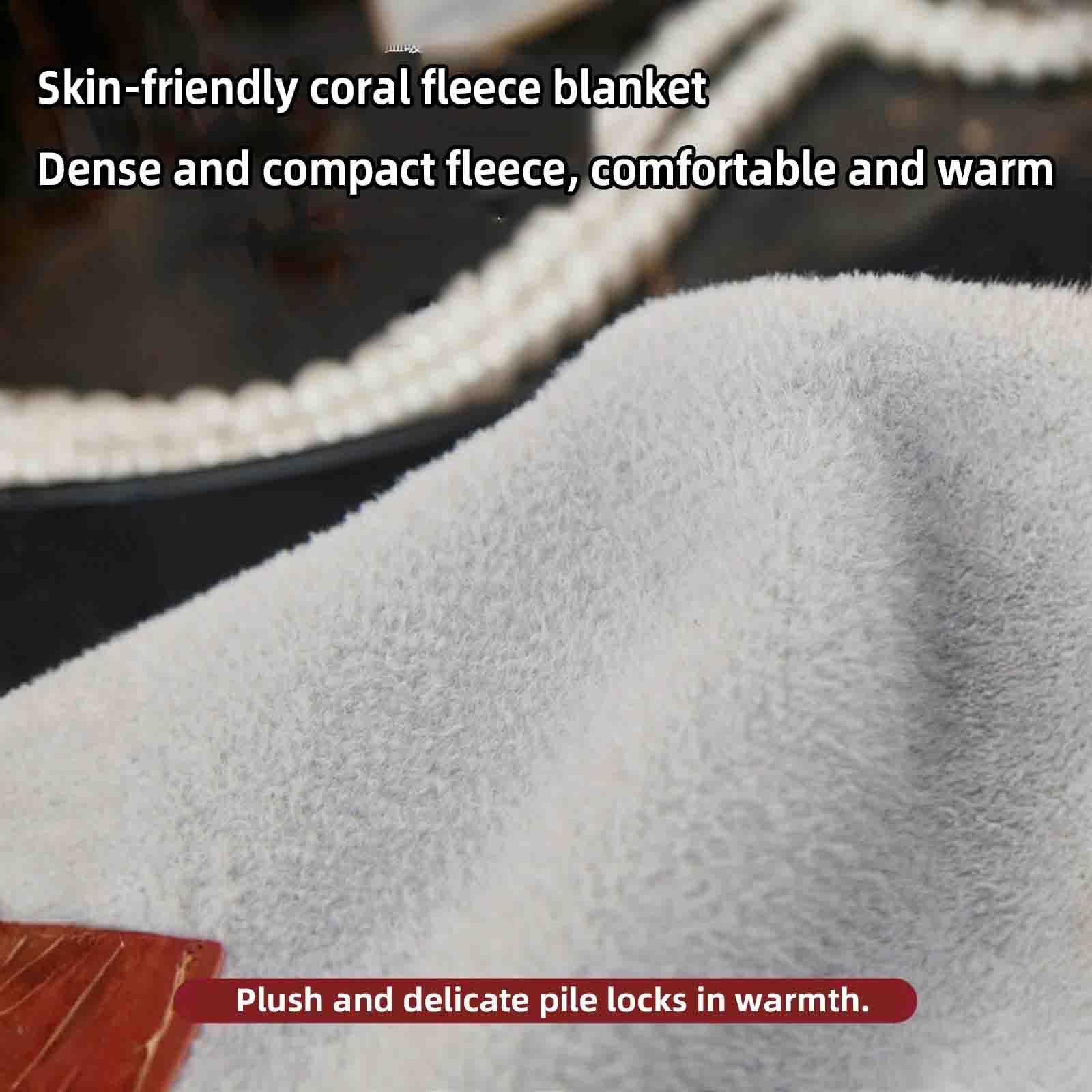 JUSHZ Plaid Matrimoniale Coperta Pile Matrimoniale Plaid Divano Blanket Letto Singolo Primaverile Coperta Termica Leggera Coperta Pile Scaldaletto Copertina Scialle Spesso E Caldo (Gray,180x200cm)