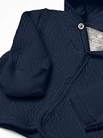 Vista 3 de HonestBaby Chamarras con capucha frontal a presión, parte superior con cierre lateral, sudaderas con capucha en algodón 100% orgánico para bebés