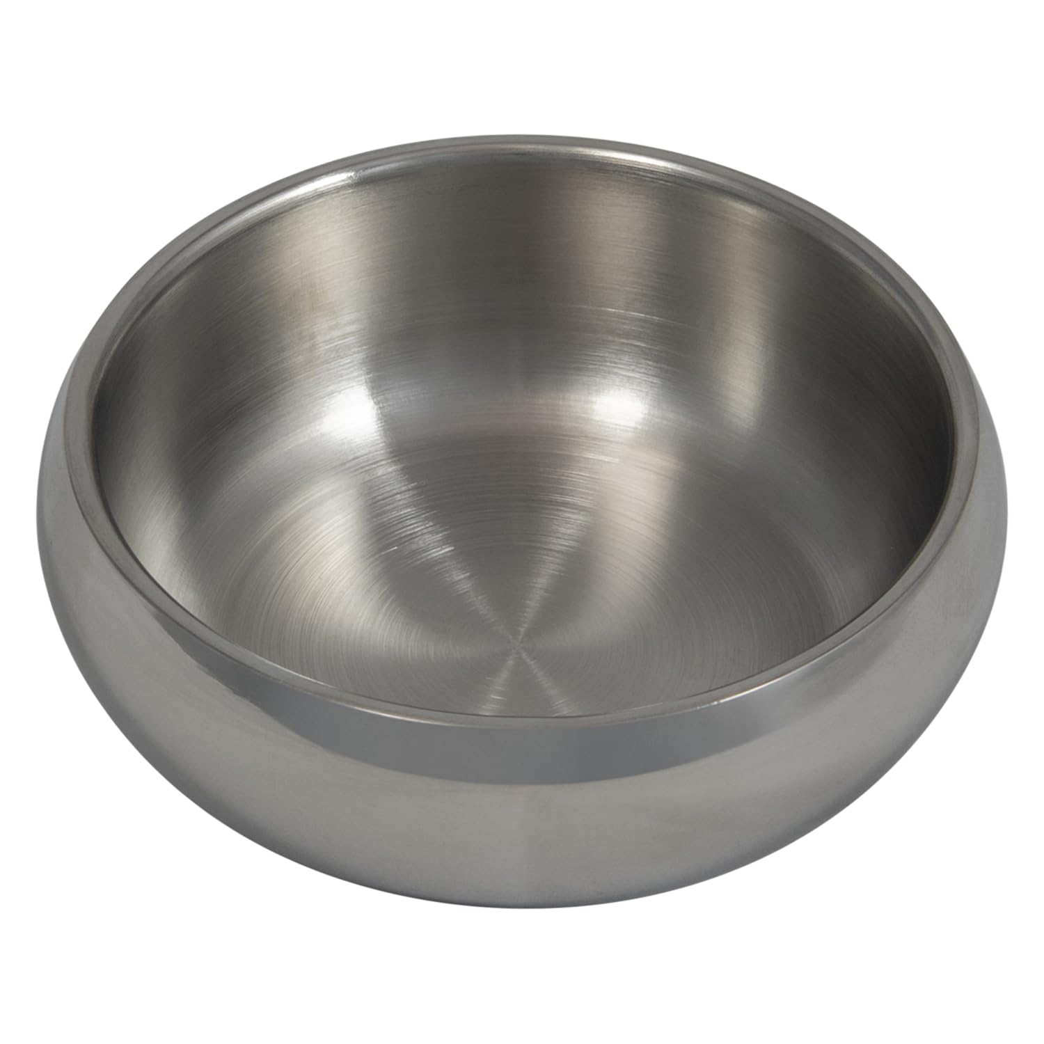 JACK AND VANILLA, Bon Appetit Stainless Steel Double Wall Bowl 360ml for Dogs and Cats, Preserves Food Temperature, Easy to Clean, Elegant Design, Silver, Model