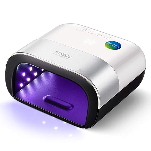 UV LED Nagellampe, SUNUV 48W Professioneller Gel Lampe Nageltrockner für Gelpolitur-Härtungslichtmaschine, mit automatischem Sensor und LCD-Display für Heim- und Nagelstudio Geschenk
