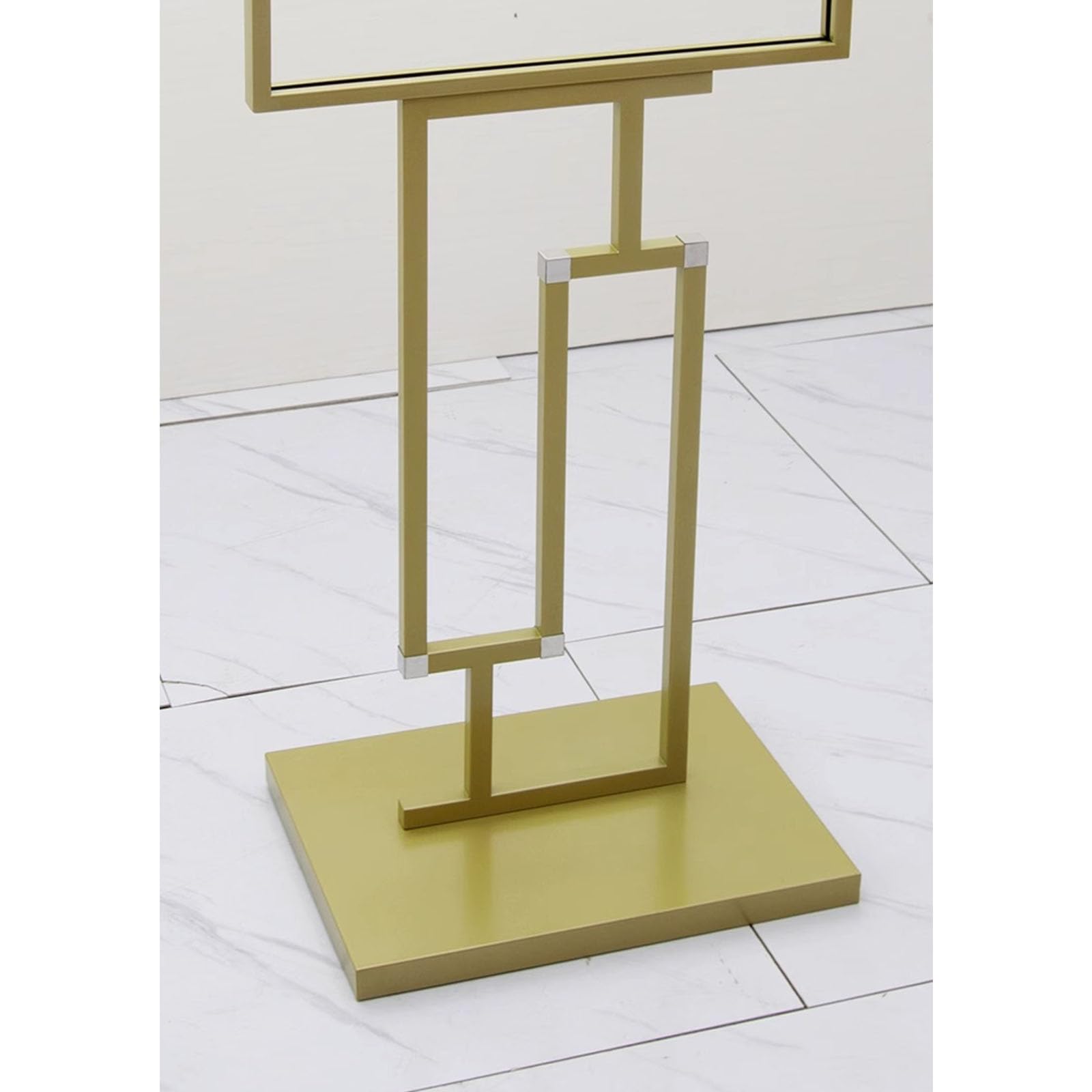 Genérico Soporte de Suelo Resistente con Base de Hierro Fundido: Soporte Robusto para menús, anuncios, avisos y expositores de Venta. Expositor de señalización Negro.