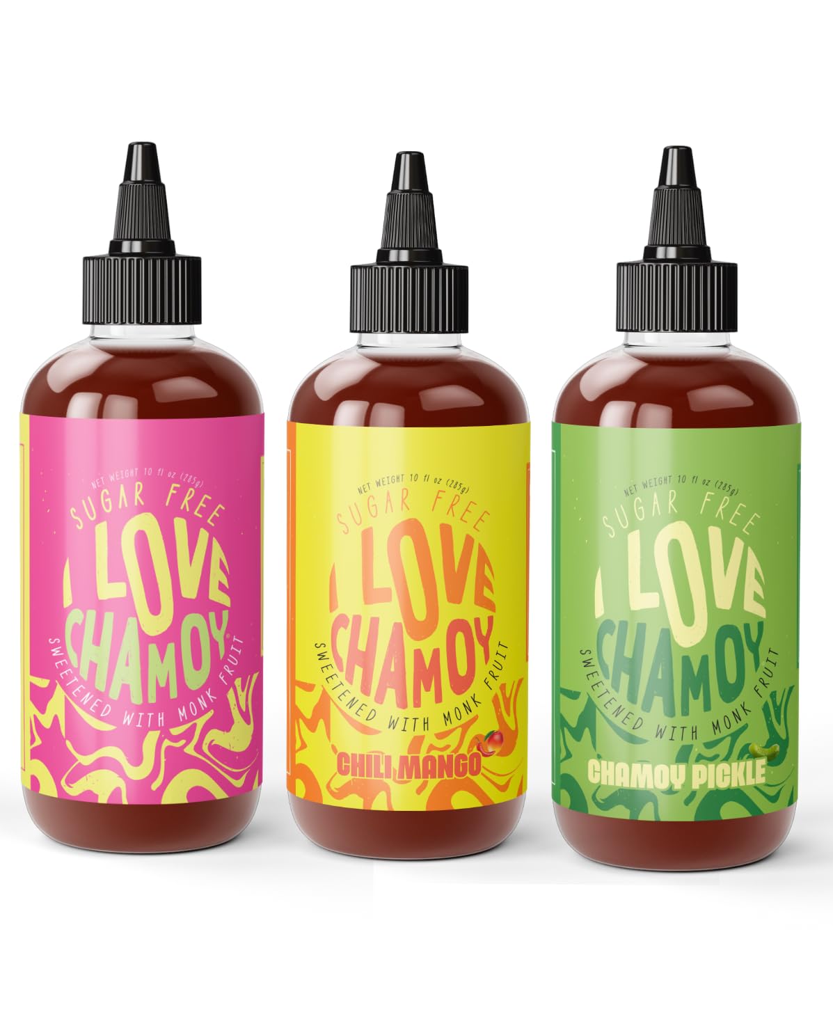 I Love Chamoy Variety Pack - Origianl Chamoy, Chili Mango and Pickle Chamoy. Sugar, Carb, Calorie and Gluten Free (3 pack)