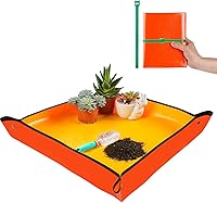 Vista 10 de Estera de trasplante para cuidado de plantas de interior, estera portátil para macetas, regalos de jardinería para mujeres y hombres, 26.8 x 26.8