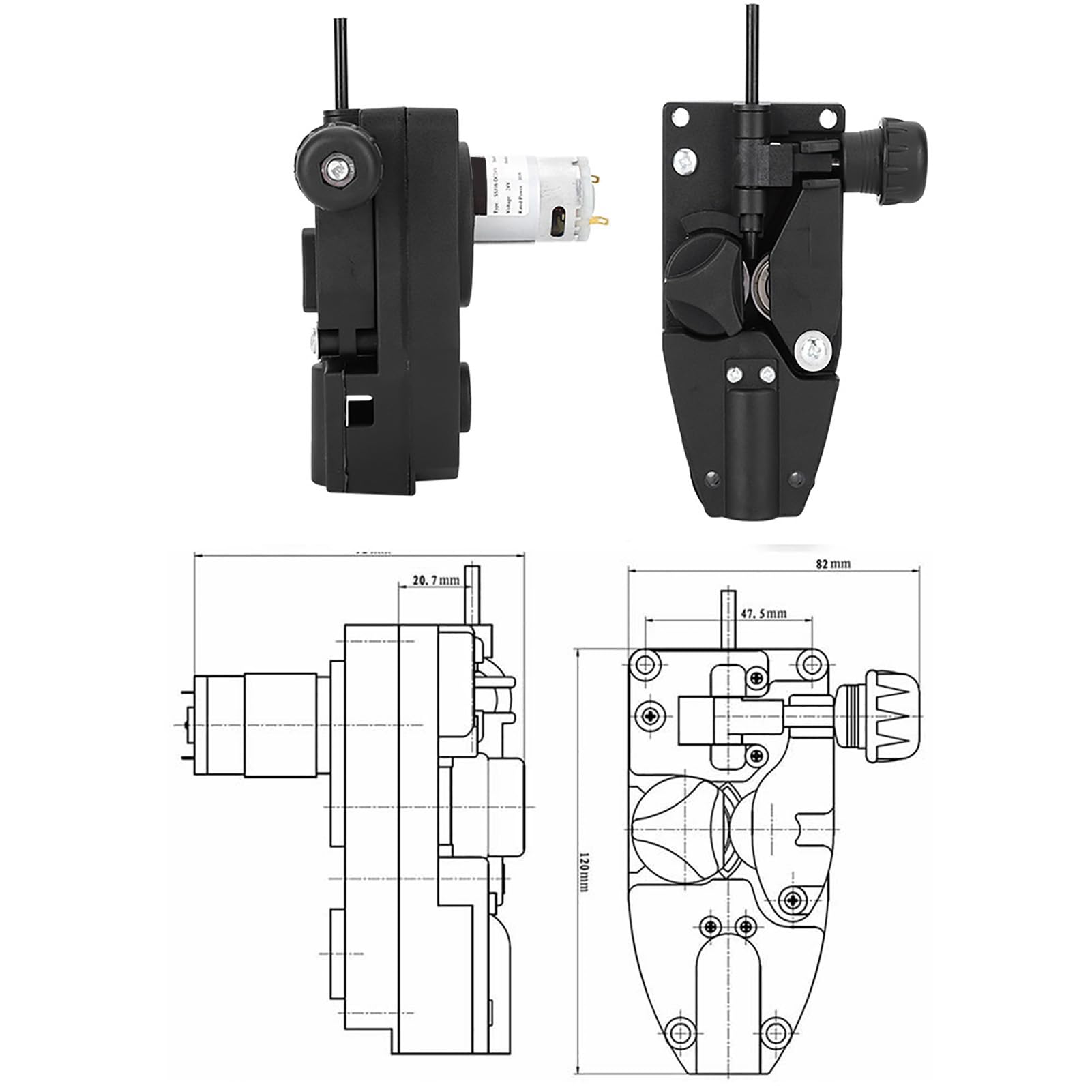 Motor de Alimentación Alambre Rodillo Soldador Dc de 24V 15W Mig 0.6-1.0Mm Máquina Soldadora de Alambre Soldadura Soldador de Núcleo de Flujo de AlimentacióN Automática