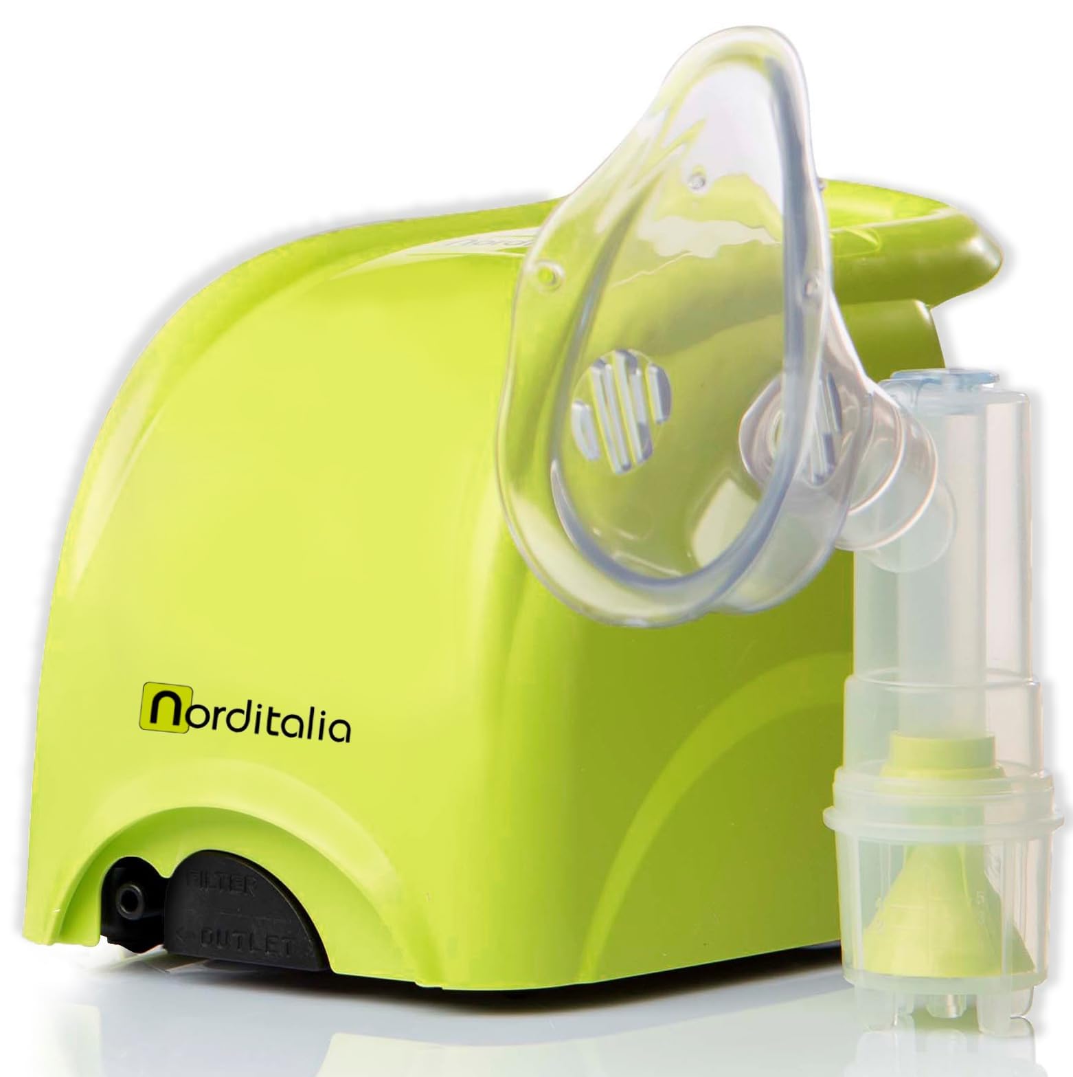 NORDITALIA Drop - Aerosol Portatile Compatto con Accessori Completi - Inalatore Nebulizzatore Silenzioso per Adulti e Bambini