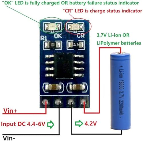 Miniatura 7 de 1A 4.2V 3.7V 18650 LiPo Li-ion Cargador de batería de litio MPPT Módulo controlador solar Módulo de batería de litio Módulo solar (sin clavija)
