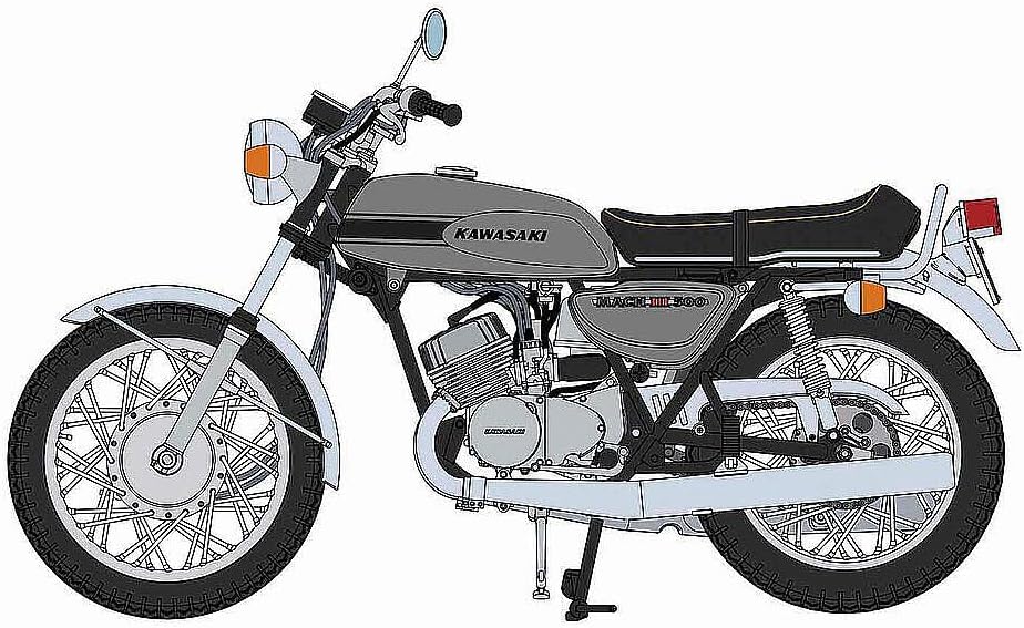 Hasegawa HBK10 1:12 Kawasaki 500-SS/Mach III (H1)