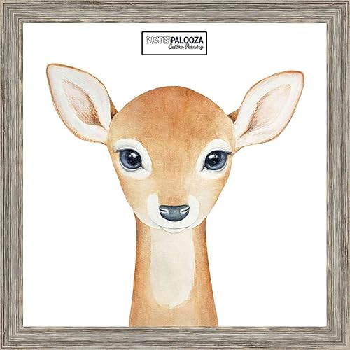 Miniatura 4 de Poster Palooza Marco cuadrado de 16 x 16 pulgadas de madera gris con contraste envejecido, marco de fotos incluye acrílico UV, respaldo y accesorios