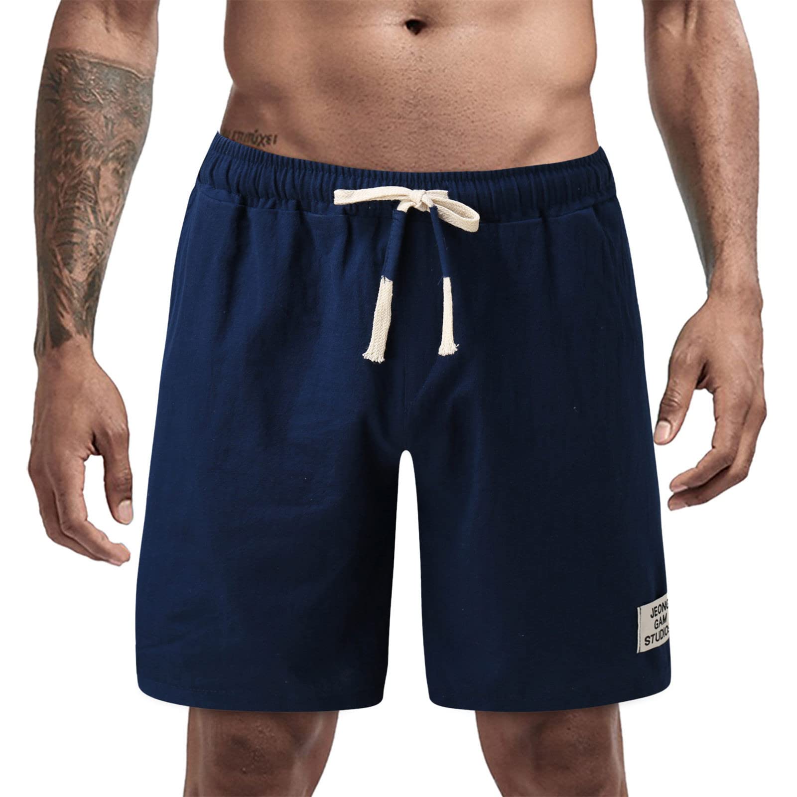 Pantaloncini Uomo In Pile Jogging - Vita Elasticizzata, Con Tasche - UK Taglia Unica