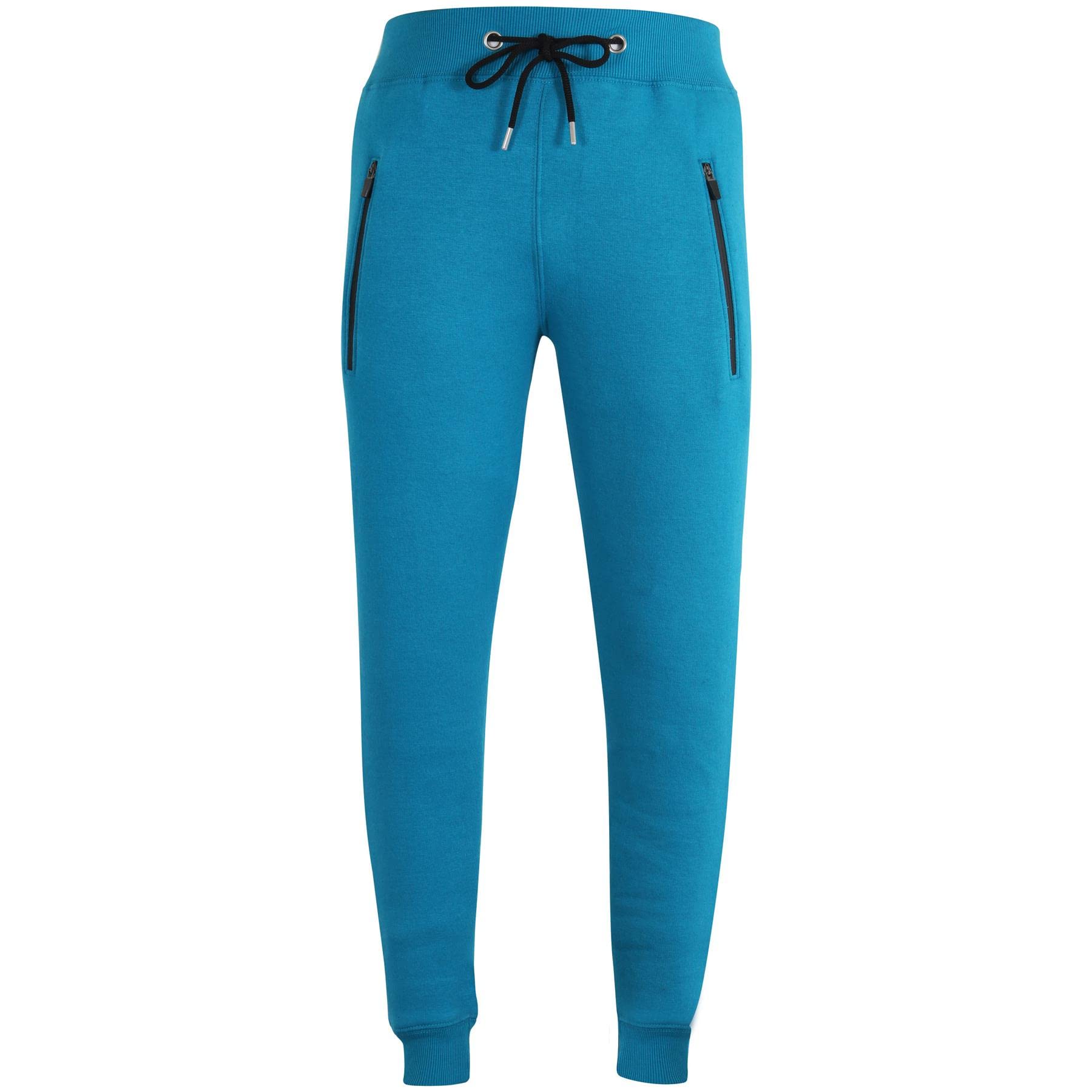 A2Z Mens Fleece Jogging Bottoms Joggers 2 Tone Exercise Sweatpants Gym Trousers Tracksuit Pants Size S-4XL Blue