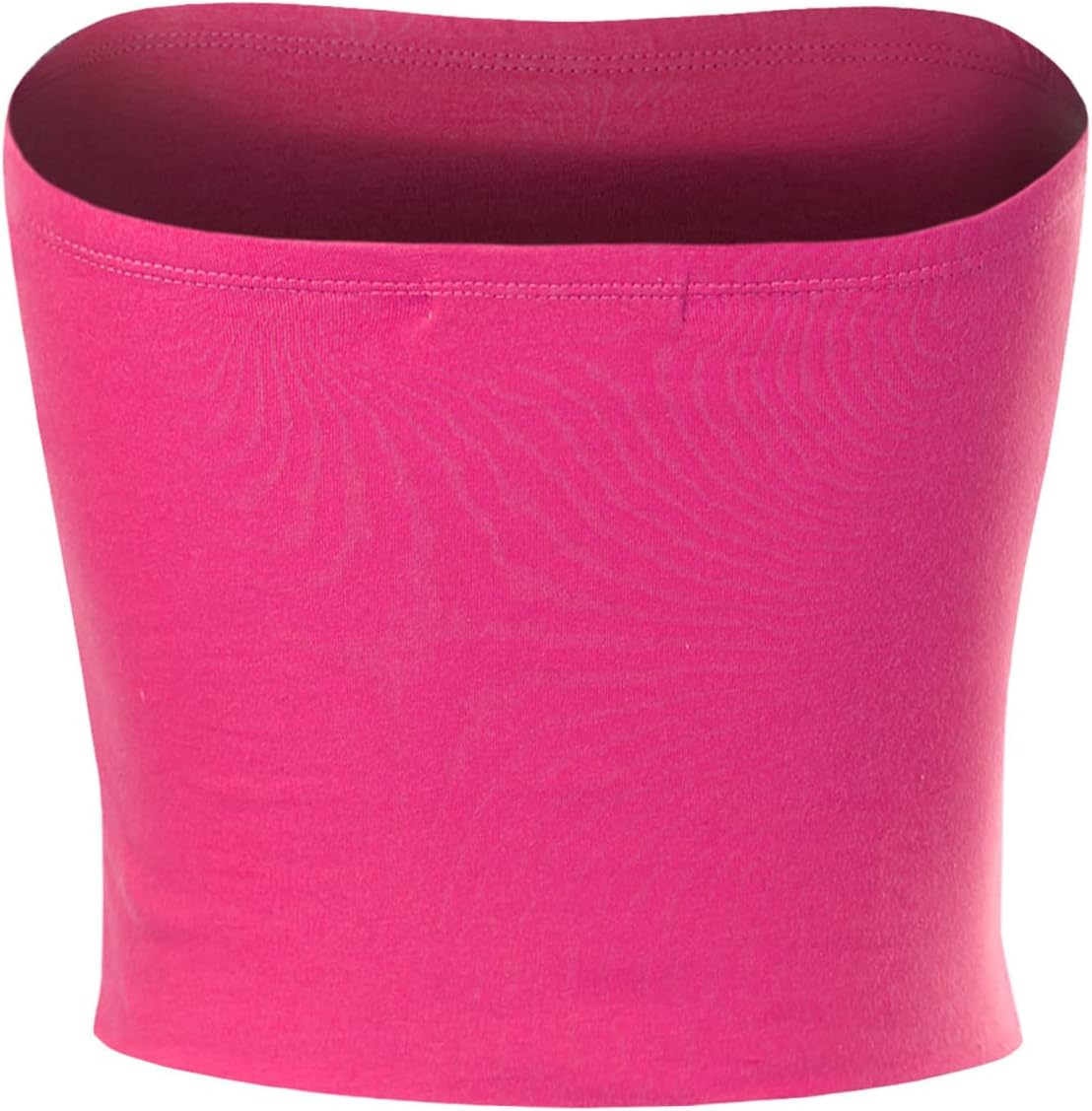 MixMatchy Women's Strapless Tube Tops Basic Bandeau Crop Sleeveless Backless Casual Sexy Going Out Summer 2025 Fuchsia M - Image 4