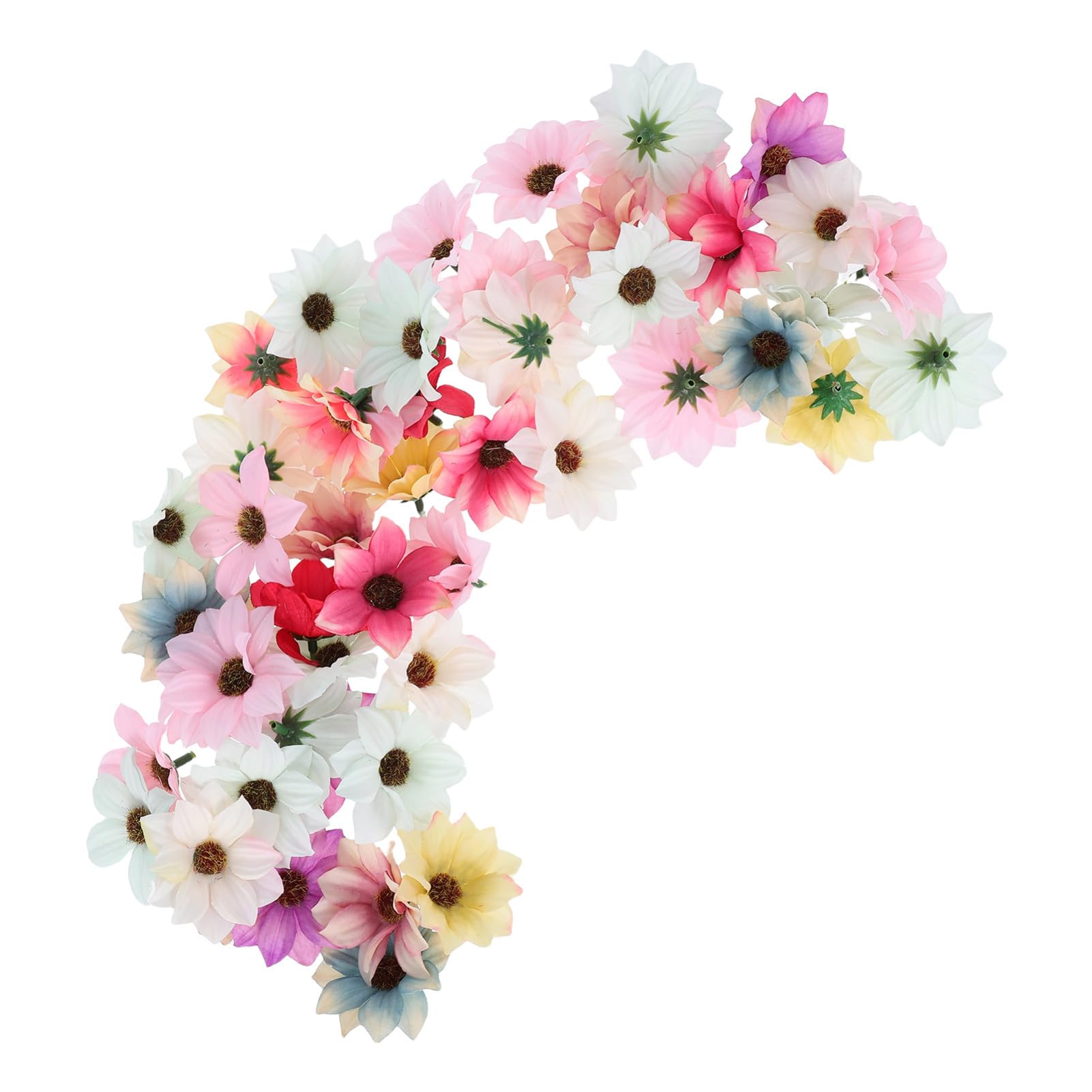 Fleurs artificielles marguerite en soie décoration DIY et loisirs créatifs x50