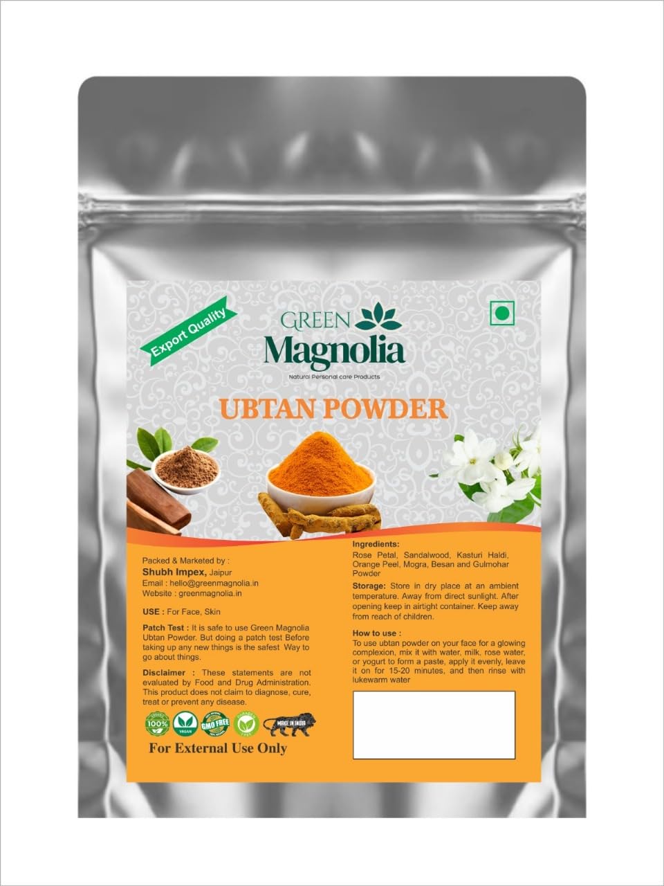GREEN MAGNOLIA Skin and Face Ubtan 150 Grams | No Chemical, No preservative | Help in Tan Removal, Face cleansing and make skin glowing-picture-31