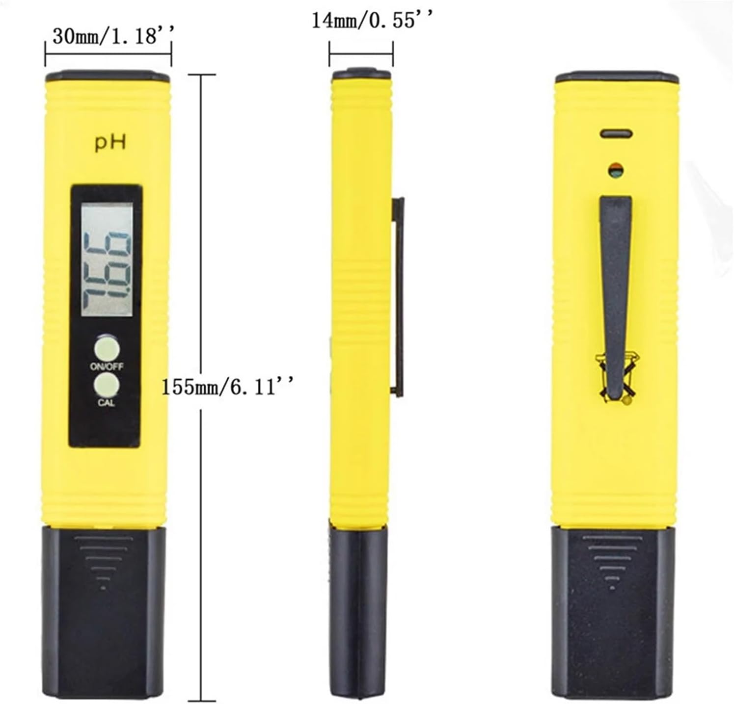 PH Value Water Quality Test Pen Portable Acidity Measuring Meter Waterproof Multi-Function Practical for Aquarium Pool