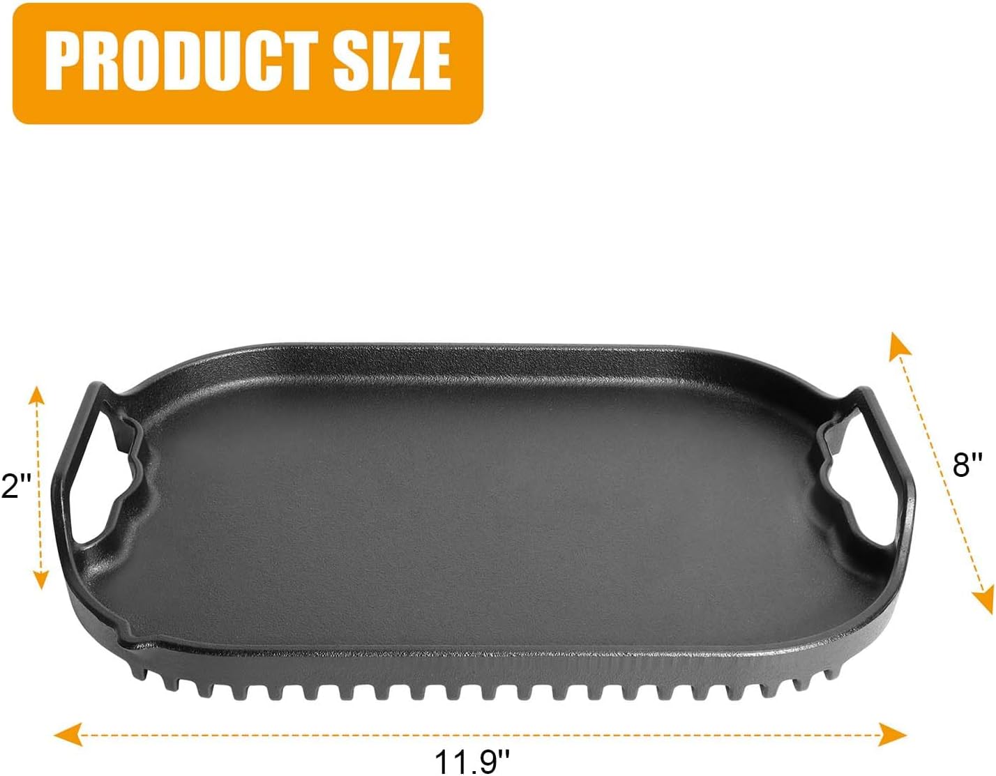 BBQ PLUS Griddle Dimensions