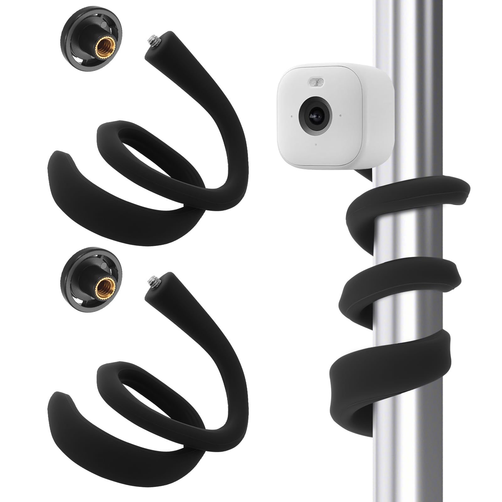 2 unidades de montaje flexible para cámara, soporte giratorio compatible con Blink Mini/Mini 2, Blink Outdoor 4 (4th Gen)/(3ª generación), XT/XT2, cámara interior (2, negro)